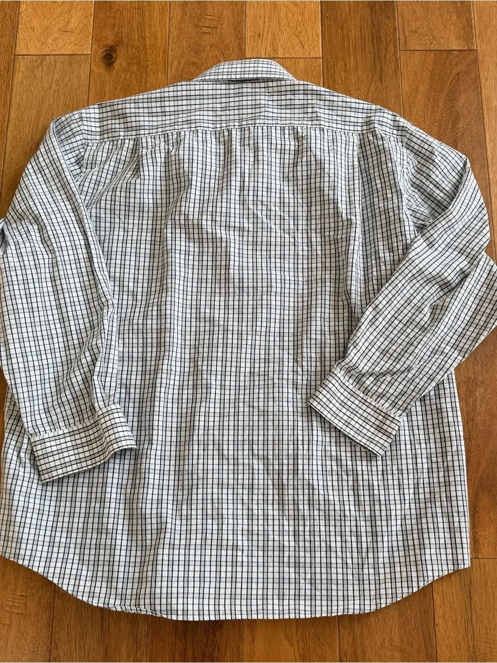 Men's Classic Check Button-Down Shirt - White & Black